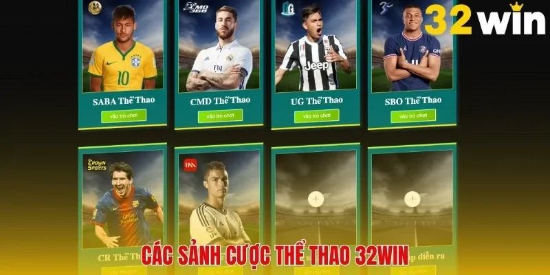 Điểm danh 3 sảnh cược phổ biến tại 32Win